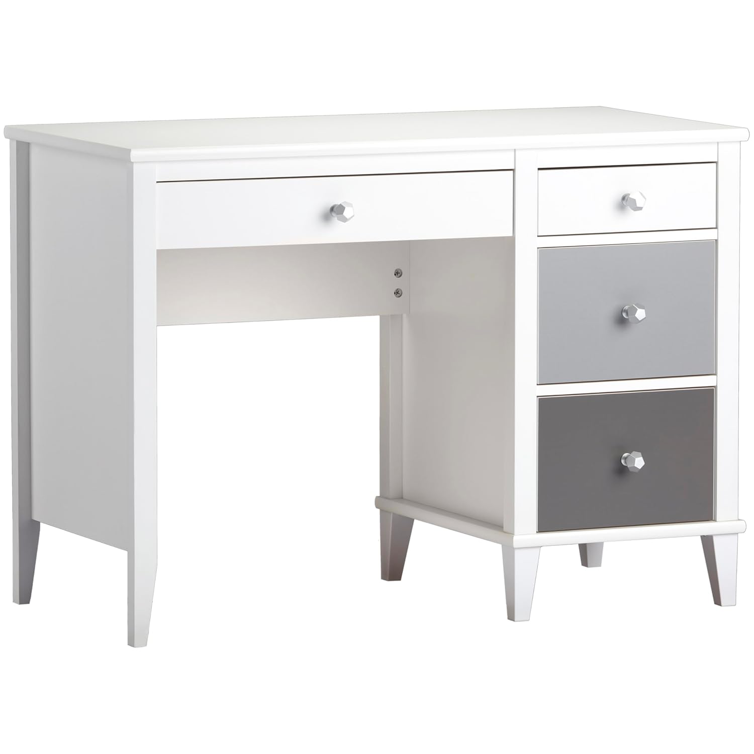 Little Seeds Monarch Hill Poppy Kids’ White Desk, Grey Drawers
