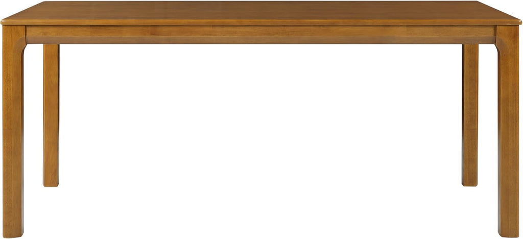 Christopher Knight Home Ace 70.28'L Solid Wood Dining Table for 6-8 People, Rubber Wood Dining Room Table, Minimalist Modern Rectangular Kitchen Table, Easy Assembly Dining Room Furniture, Walnut