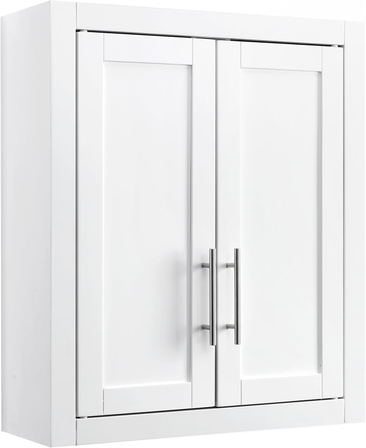 Crosley Furniture Savannah Wall Mounted Bathroom Storage Medicine Cabinet with Shelves, Snow