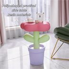 Creative Resin Flower-Shaped Side Table, Distinctive End Table for Apartment Decor, Funky Coffee Table, Cute Small Nightstand for Bedroom, Living Room(Yellow)