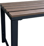 Outdoor Backless Bench, Set of 2,Weatherproof Patio Bench with Slatted Seat, All-Weather Garden Bench for Porch, Patio, Lawn and Backyard, Walnut