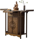 Bamboo Buddha Altar Table - Personal Shrine Cabinet for Meditation, Relaxation, and Worship - Chinese Design with Storage(140x40x108cm/55.1"x15.7"x42.5")