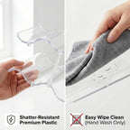 Stackable Water Bottle Storage Organizer, Clear Freestanding Wine Bottle Holder for Cabinet, Tumbler Cup Organizer,Plastic Large Compartment Wine Rack for Fridge Cellar (Transparent-2)