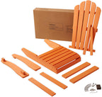 Adirondack Chairs Weather Resistant, Patio Firepit Chair, Sturdy Outside Chairs, Lawn Chairs, Easy Assembly 350lb, for Outdoor Patio Yard (Orange)