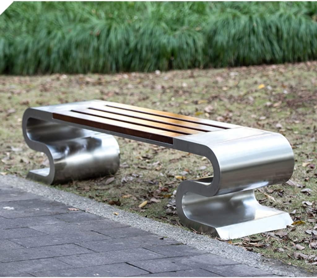 Patio Benches for Outdoors Outdoor Leisure Chair Park Garden Square Stainless Steel Public Seat Scenic Shopping Mall School Rest Stool Garden Benches for Outdoors