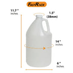FastRack 1-Pack 1 Gallon Water Bottle - Round Plastic Jug Container with Lid | White Food Grade Gallon Water Jug, BPA-Free, Leak-Proof Pitcher with Lid Fermentation, Brewing, Storage & More