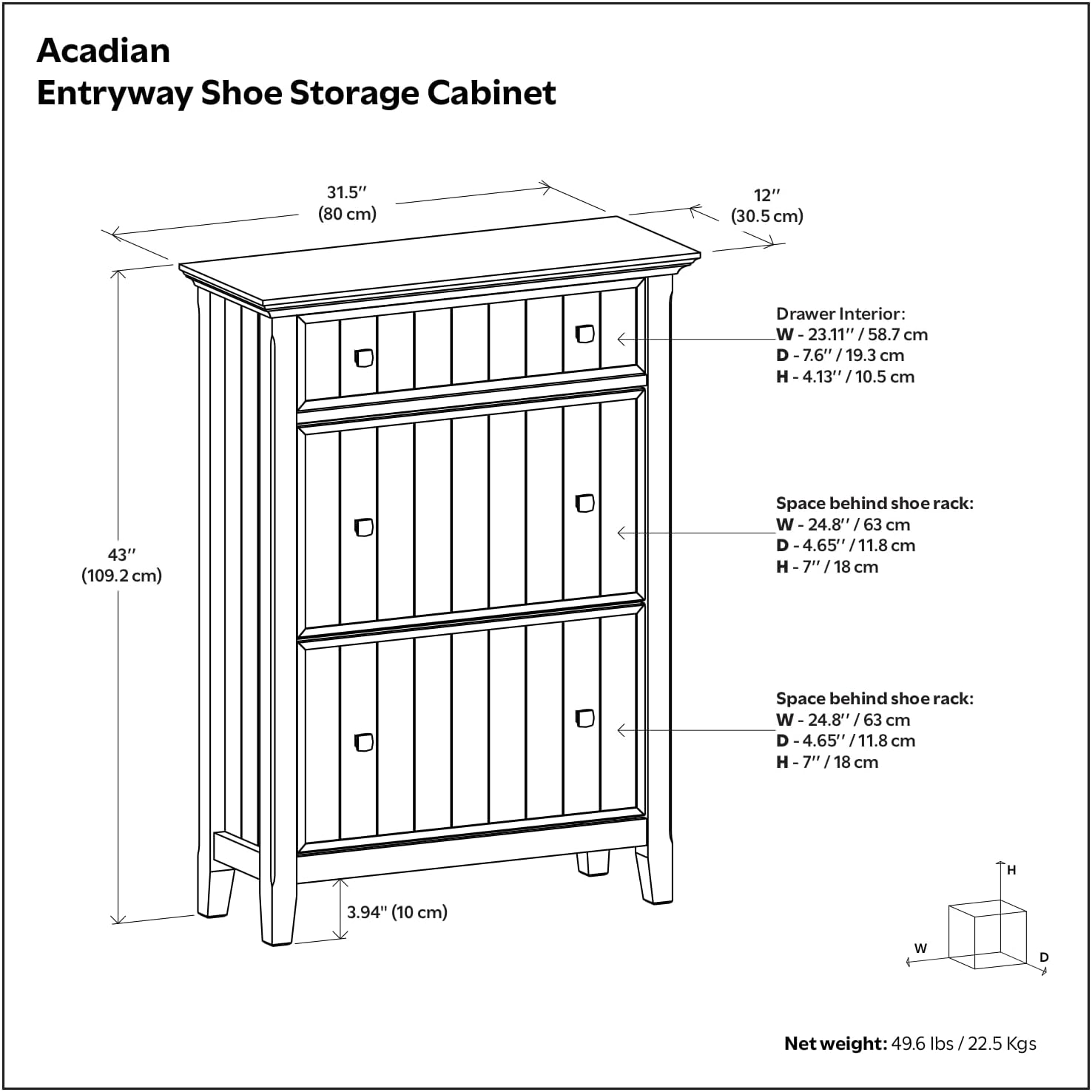 SIMPLIHOME Acadian Solid Wood 36 inch Wide Small Storage Bench and 31.5 inch Wide Shoe Storage Cabinet in Brunette Brown for the Living Room, Entryway, and Family Room, Transitional Style