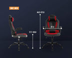 PC Gaming Chair Video Game Chair， Racing Style Office High Back Desk Executive PU Leather Rolling Task Swivel Computer with Lumbar Support Headrest,Red