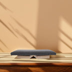 Folding Bench Wooden Portable Sitting Stool Ergonomic Prayer Chair and Mindfulness Practice in Deep Gray