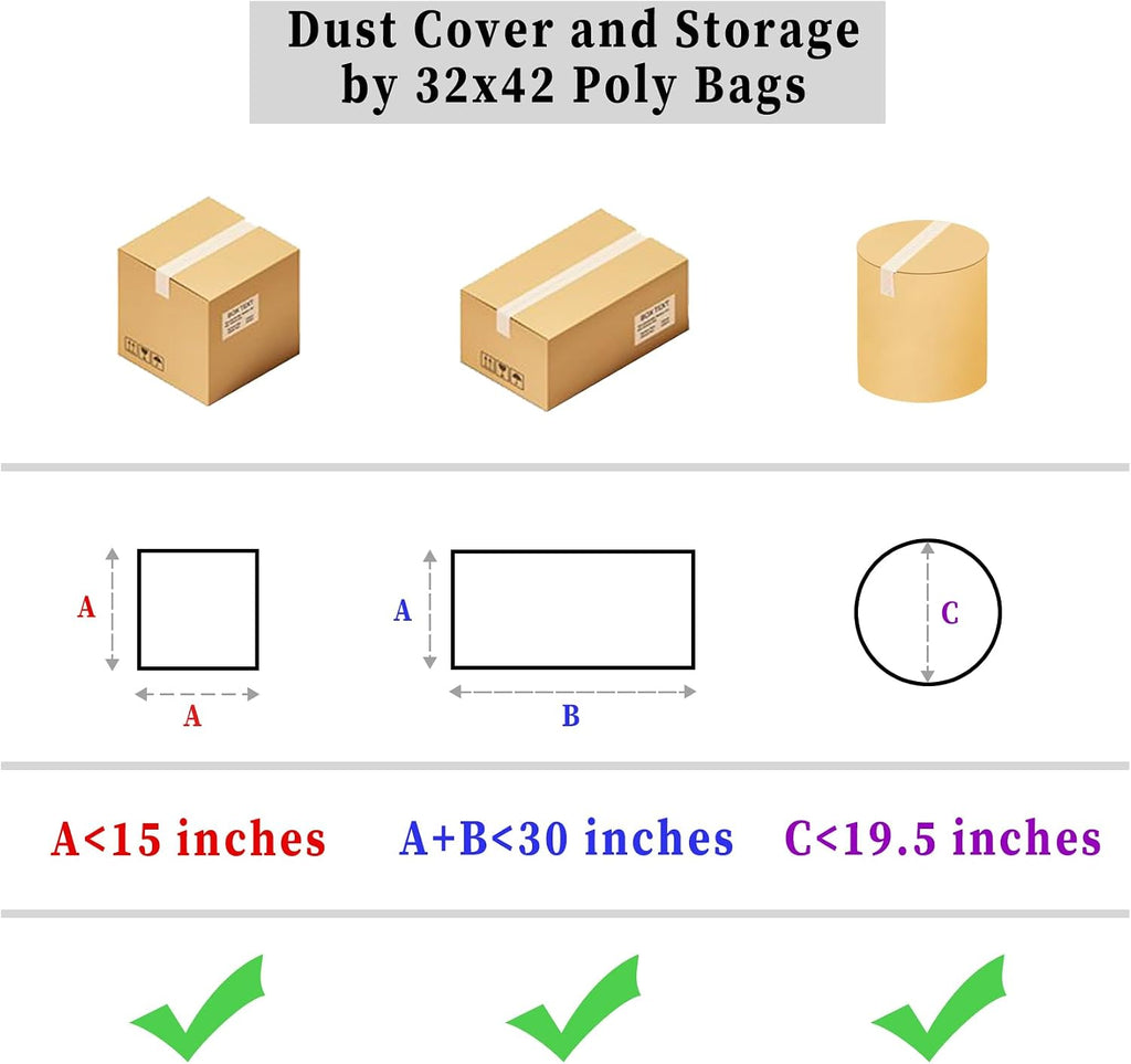 32x42 Inches Large Clear Plastic Storage Bags,Big Giant Jumbo Huge Plastic Storage Bags for Blanket, Duvets, Pillows, Comforters and More 5 Pieces