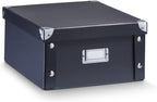 Zeller 17918 Storage Box 31 x 26 x 14 cm Black Cardboard