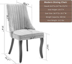 Mid Century Modern Dining Chairs Set of 8, Beige Linen Upholstered Kitchen & Dining Room Chairs Set of 8, Kitchen Chairs with Wood Legs, Sillas de Comedor (Beige, 8 Pcs)