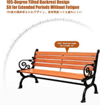 Garden Benches for Outdoors, Patio Benches for Outdoors, Features a Cast Aluminum Frame; Suitable for Front Porches, Parks, and Various Outdoor Spaces.(B Deluxe,150cm)