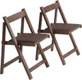 Folding Dining Chairs with Cushion, Padded Folding Chairs Lightweight, Modern Folding Patio Chairs, Wooden Dining Chairs, Foldable Chairs Set of 2 for Picnic, Camping, Office, Party, Walnut