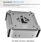 IFCASE Mount for Mac mini M4/M4 Pro 2024, Under Desk, Wall, Monitor Back VESA Mount Bracket with Heat Dissipation & Anti-Scratch Design (Silver)