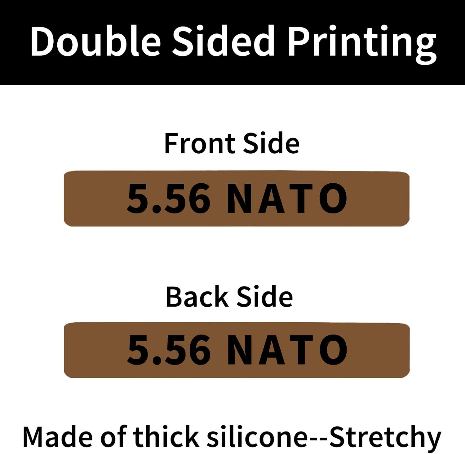 24 Pack Miaozhun 5.56 NATO Magazine Marking Bands 5.56 Magazine Caliber Identification(Coyote Brown-Black)