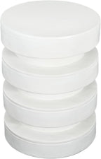 Merax MGO Round Side Table for Indoor Outdoor, Modern Sofa End Table, Small Coffee Tables for Living Room, Bedroom, Night Stand Bedside Table, No Assembly Required, White