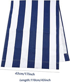 Sunloungers, Beach Sling Chair Replacement Canvas Blue and White Sling Chair Replacement Deck Chair Fabric for Sunbathing Courtyard