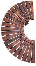 Tree Bench Wrap Around Park Seating Slatted Seat,for Garden, Lawn,Patio & Backyard Solid Wood Curved