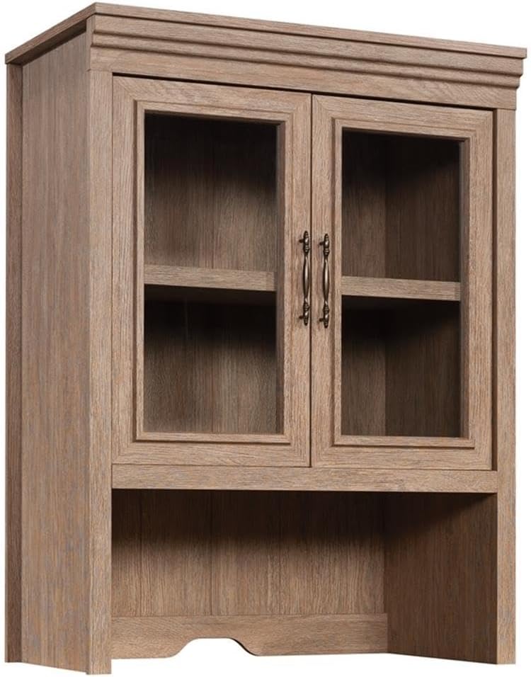 Sauder Rollingwood Engineered Wood Library Hutch in Brushed Oak Finish