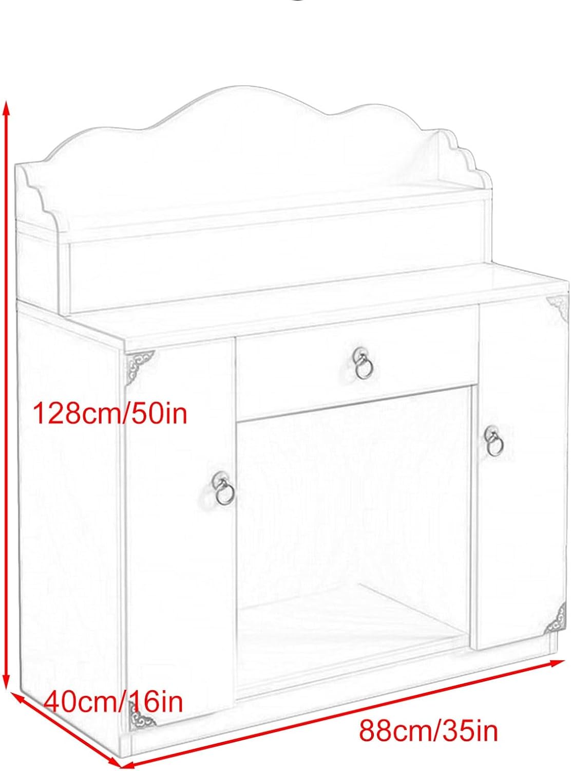 Retro Style Buddhist Altar Table with Drawers, Modern Side Table, Altar Cabinet for Homes Temples Ancestral Halls(Yellow,88cm)