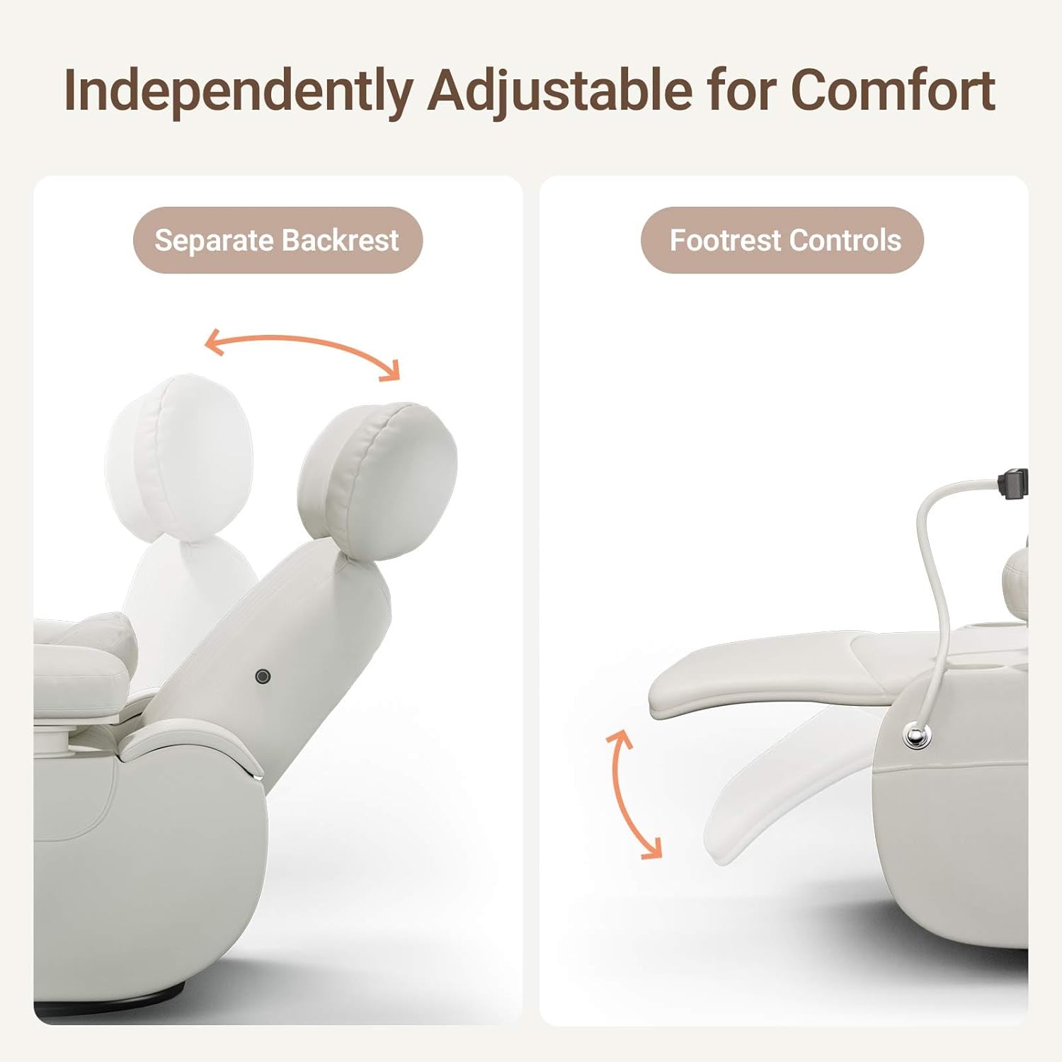 MAMAZING Lullapod Max Power Nursery Rocking Chair with Independent Recline & Footrest, Swivel Nursery Recliner Glider with Electric Adjustable Armrests, Silent Rocking, Oeko-TEX Certified