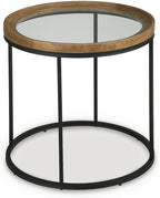 Signature Design by Ashley Noraluna Casual End Table, Light Brown & Black