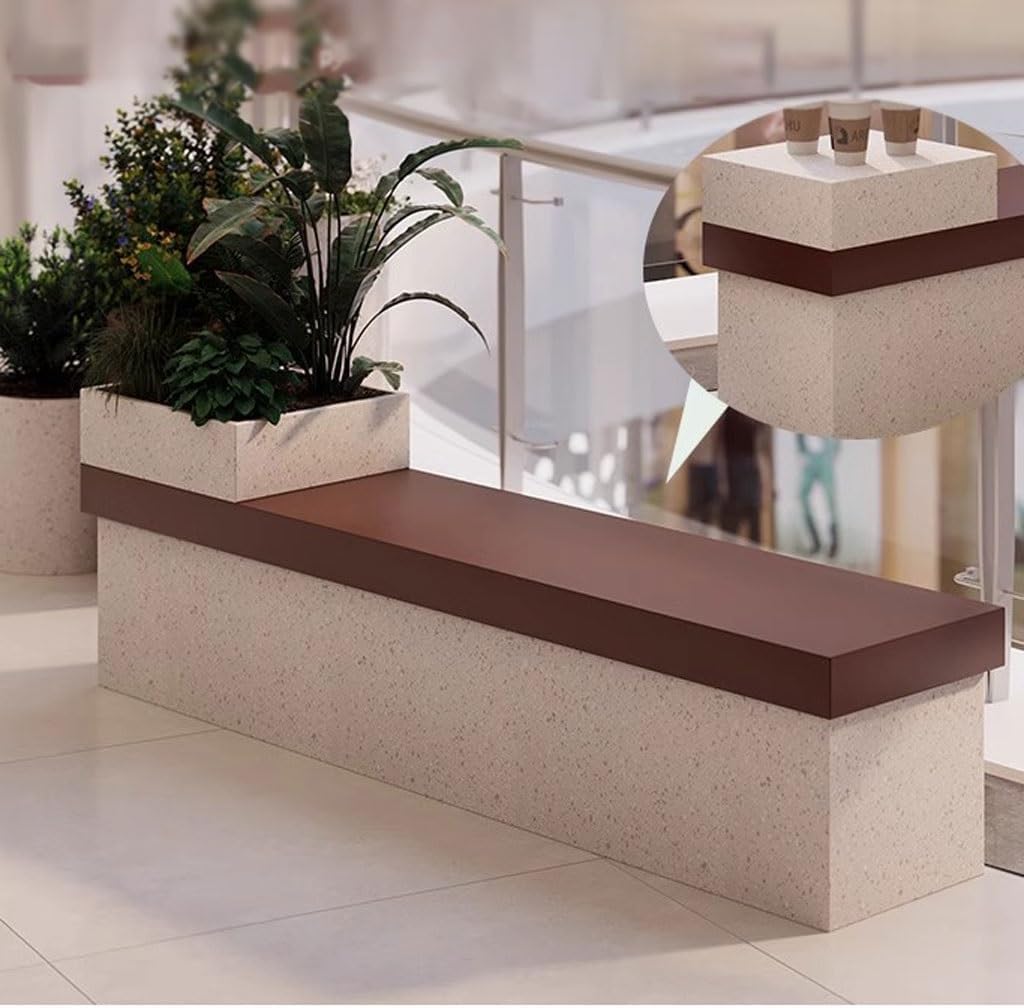 Patio Benches for Outdoors Outdoor Leisure Flower Box Bench Combination Creative Seat Public Rest Green Plant Garden Benches for Outdoors
