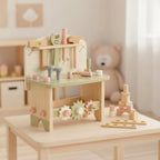 predolo Wooden Toy Workbench Hands-on Wooden Tool Bench Sturdy Children's Tool Bench for Preschool
