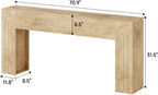 knoworld 70.9-Inch Long Console Table, Farmhouse Entryway Table with Handcrafted Line Detailing, Wood Narrow Sofa Table for Living Room, Hallway, Foyer, and Behind Couch