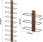 B4Life Wine Rack Wall Mounted for 9 Wine Bottles, Wood Wine Racks for Wall, Wine Holder Wine Bottle Racks for Kitchen, Dining Room, Bar