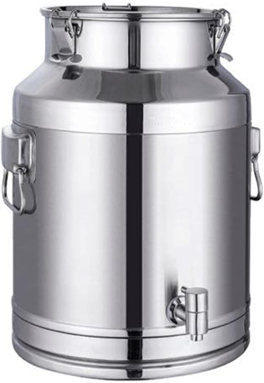 Airtight 20L Stainless Steel Milk Canfarm Storage Container with Sealed Lid & Spigot Dispenser for Milk Wine Oil Teadurable & Convenient Transport Solution,Siliver-28L