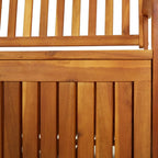Bench Natural Wood Solid Acacia Wood 58.3 in Bench Rectangular,Rustic Storage Bench Solid Acacia Wood, Spacious Seating & Generous for Gardens, Patios & Entryways Patio Furniture
