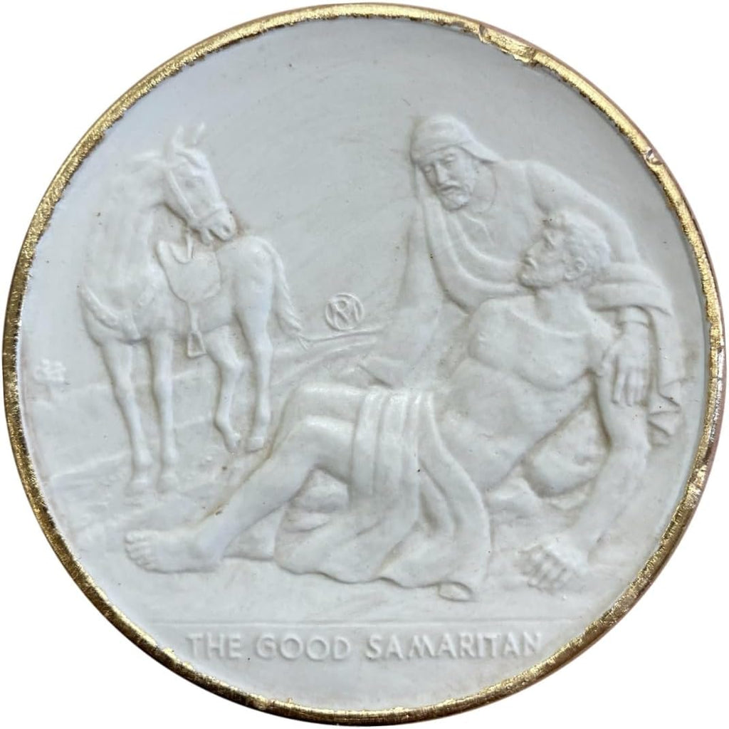 Framed Religious Intaglios in 12x16 Gold Frame (The Good Samaritan)