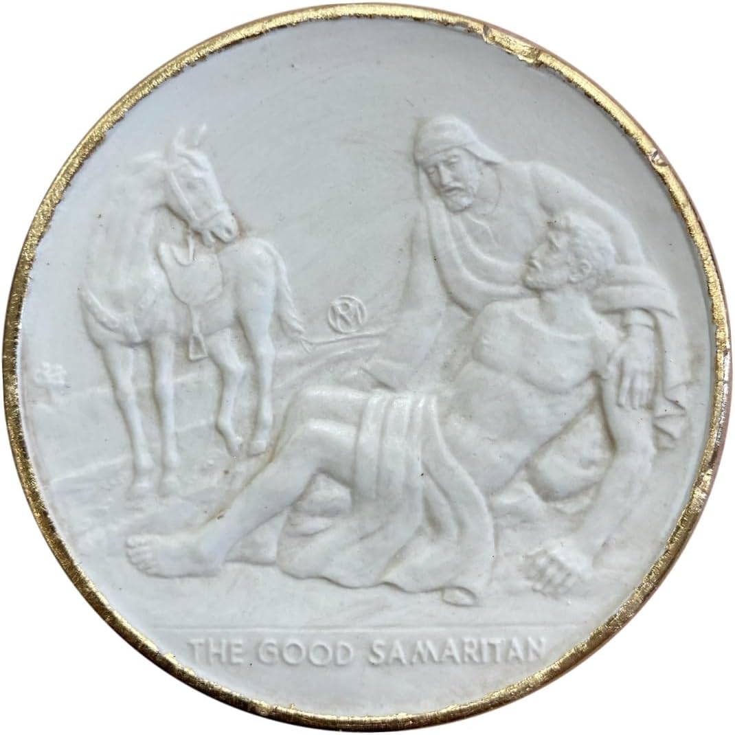 Framed Religious Intaglios in 12x16 Gold Frame (The Good Samaritan)