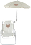 Kids Beach Chair with Umbrella, Foldable Toddler Lawn Chair with Sun Shade for Beach/Pool/Camping/Fishing, Bear Kids with Umbrella, Toddler with, Baby Cha