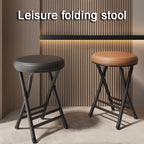 Folding Round Padded Stool Chair Portable for Dorm Kitchen Vanity Church Outdoor Use Blue(Green 1,1pcs)