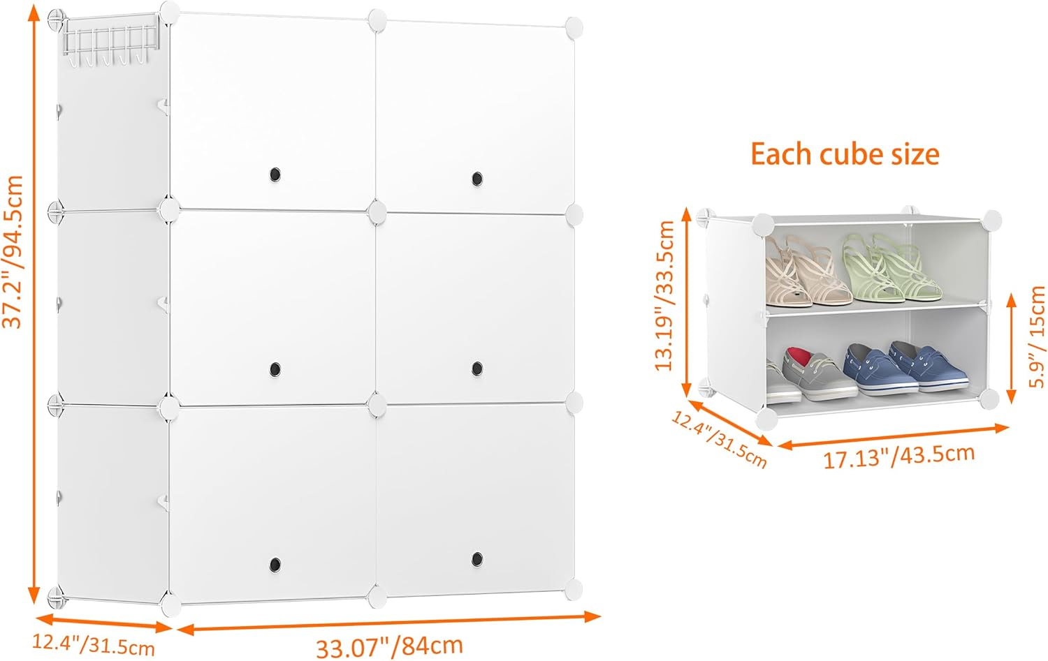 HOMIDEC Shoe Rack, 6 Tier Shoe Storage Cabinet 24 Pair Plastic Shoe Shelves Organizer for Closet Hallway Bedroom Entryway