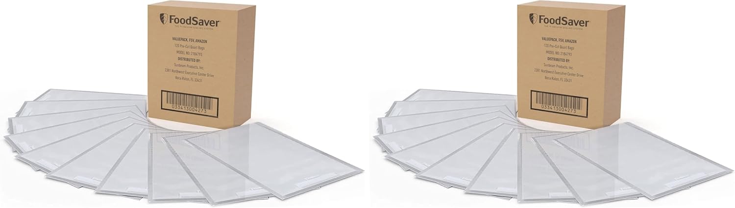 FoodSaver Quart Vacuum Seal Bags, (Pack of 2)