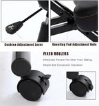 Ergonomic Kneeling Chair & Stool with Back Support | Height Adjustable 5 Roller Casters | Angled Seat Improves Posture | Extra Thick Cushions | for Home & Office