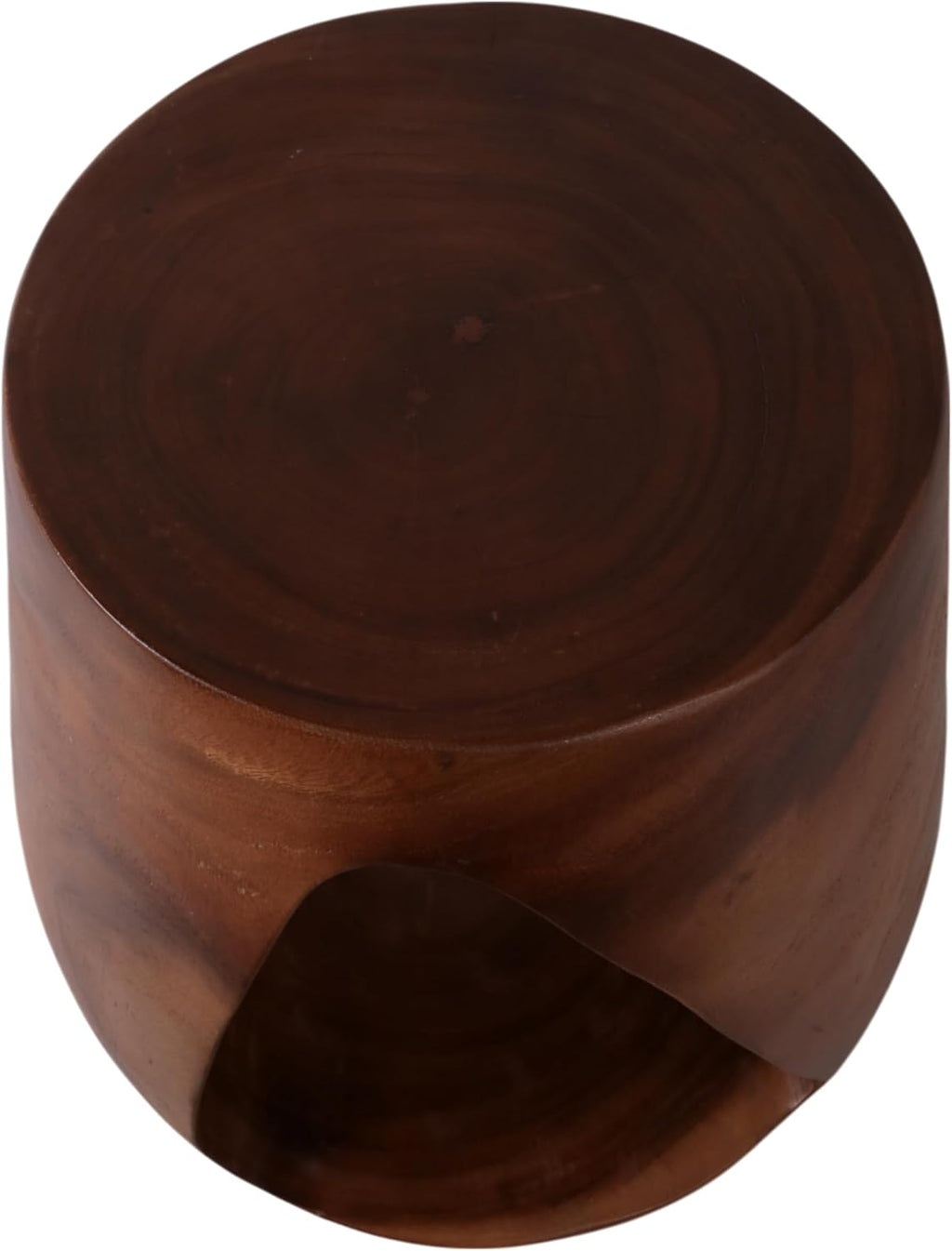 Rustic End Table, Side Table, or Small Night Stand - Solid Natural Wood Bedside Table with Open Cut-Out Design - Perfect for Modern Small Spaces, Bedroom, or Living Room Decor - 18" Bronze