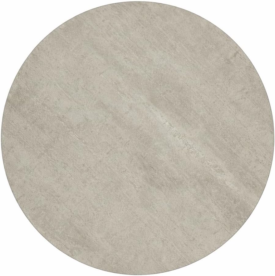 Commercial Reversible Laminate Round Table Top, White/Gray Slate Finish, 24" Diameter, 1" Thick - Perfect for Restaurant, Cafe, Cafeteria, Deli, Pizza Shop, Indoor Dining