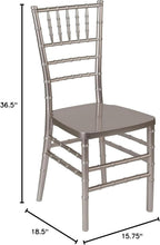 Flash Furniture HERCULES PREMIUM Series Pewter Resin Stacking Chiavari Chair