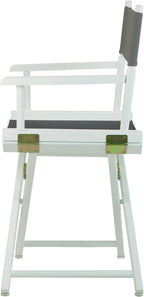 Casual Home 18" Director's Chair White Frame with Grey Canvas