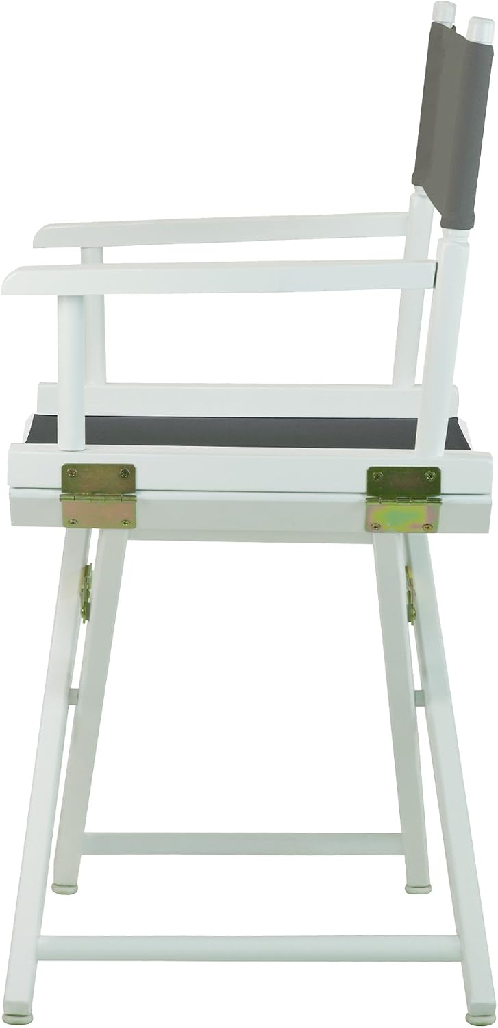 Casual Home 18" Director's Chair White Frame with Grey Canvas