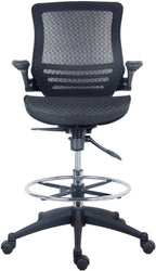 Harwick Evolve All Mesh Heavy Duty Drafting Chair, Dark Knight Edition