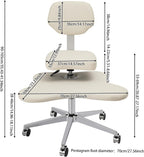 Cross Legged Office Chair, Ergonomic Criss Cross Desk Chair, Meditation Chair with Wheels, Height Adjustable Seat with Back Support