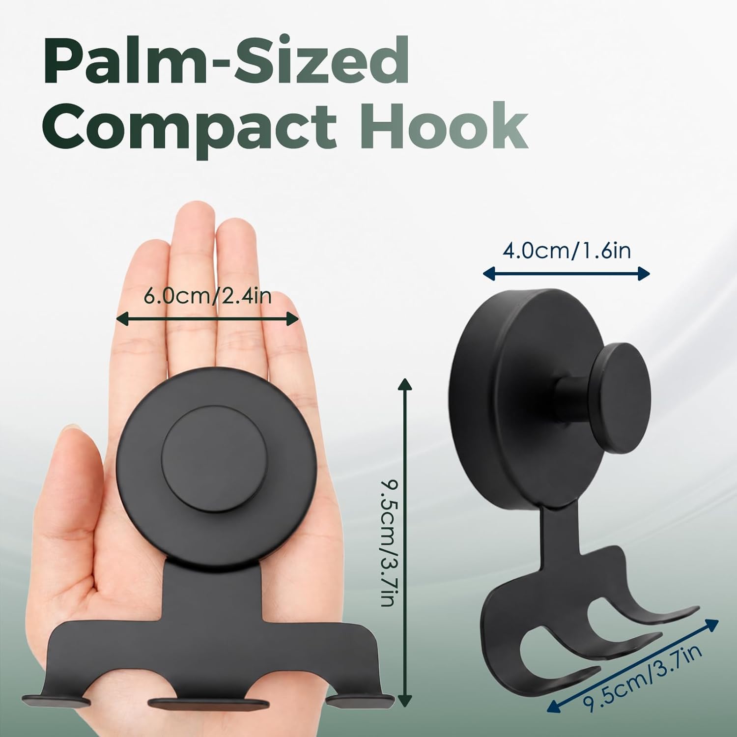 Shower Razor Holder 2 Pack,Heavy-Duty 7KG Suction Cup Razor Holder for Shower,Razor Hooks for Shower,Powerful Vacuum Suction Hooks for Razor,Towel,Loofah,Damage-Free Metal Shower Hooks(Matte Black)