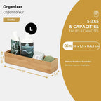 Compactor RAN6963 Bamboo Storage Box 30 x 7.5 x Height 6.5 cm Osaka Series Brown