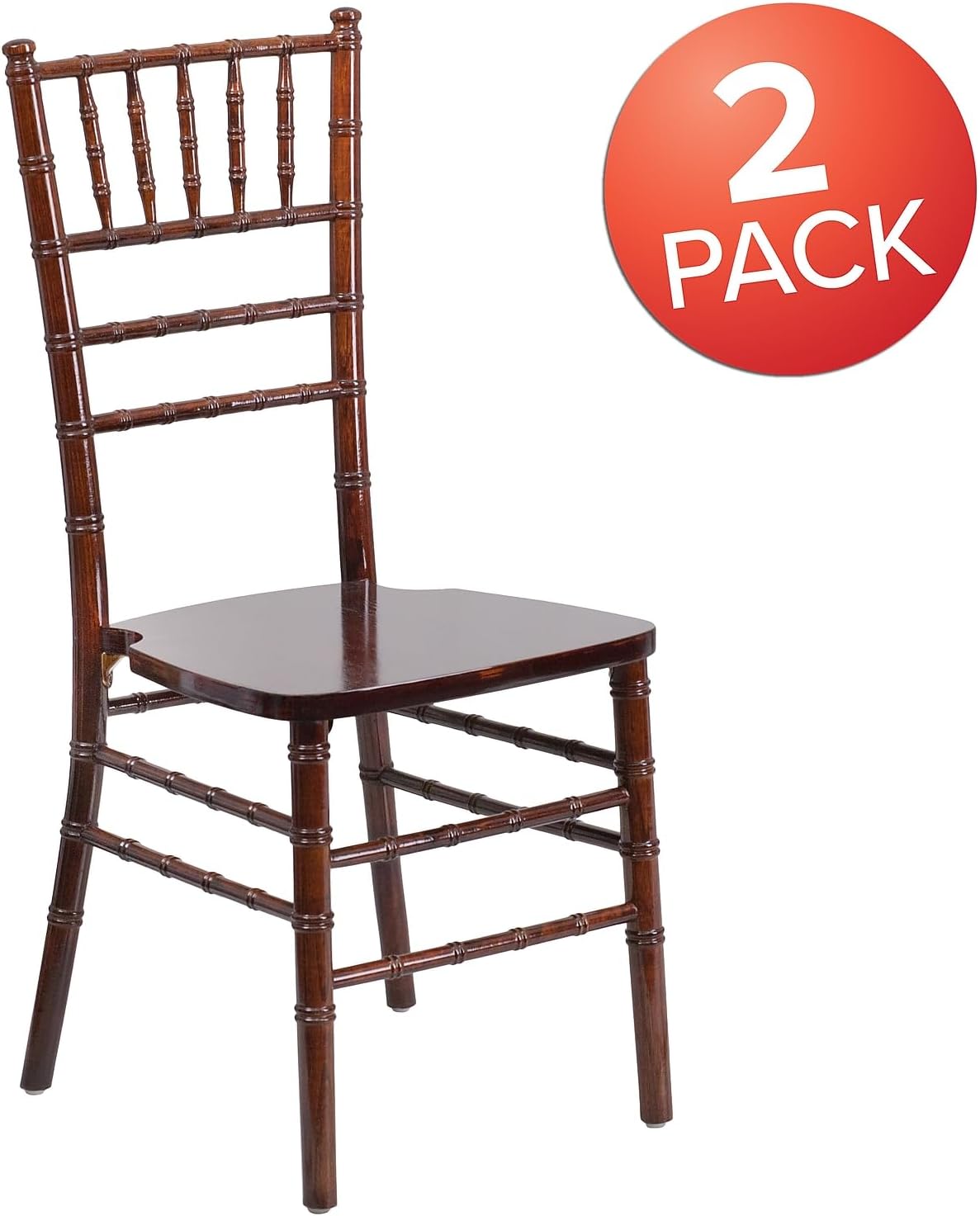 Flash Furniture 2 Pack HERCULES Series Fruitwood Chiavari Chair